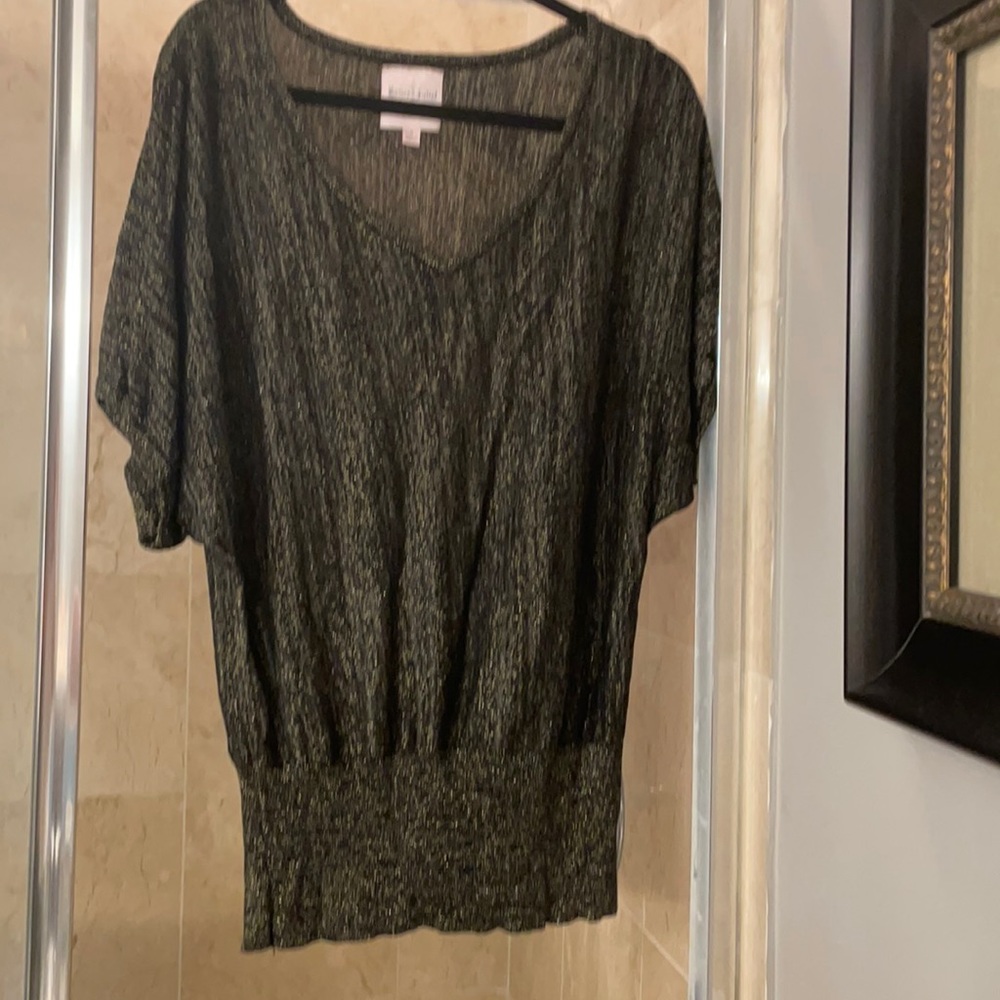 Black and gold blouse